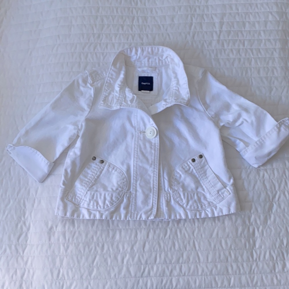 GAP Kids Girls’ White Denim Jacket